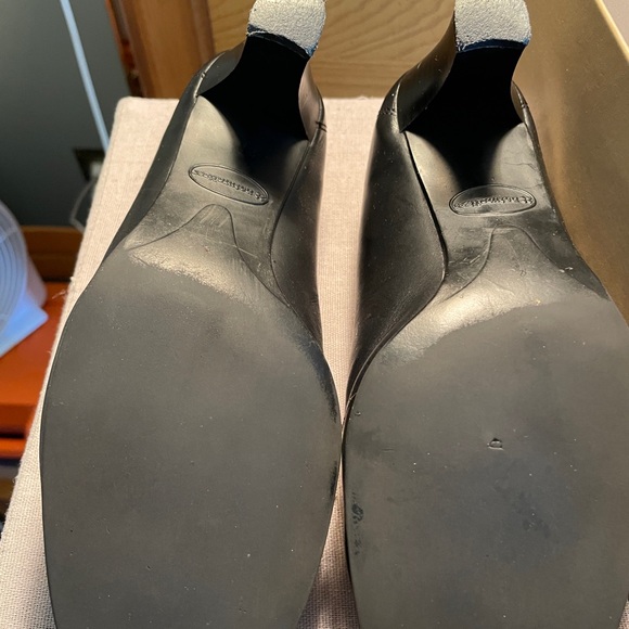 Black penny loafer stacked high heel - Naturalizer Honor - Picture 3 of 5